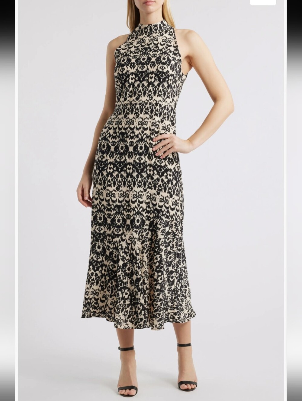 Retail $138 Sam Edelman Ikat High Neck Maxi Dress
